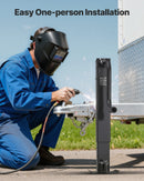 VEVOR smagas slodzes piekabes domkrats 5443 kg, sānu roktura kvadrātveida tiešai piekausēšanai paredzēts domkrats ar kloķa rokturi, regulējama nolaižama kāja, pacelšanas gājiens 674 mm kemperu, utilitāro un jahtu piekabēm