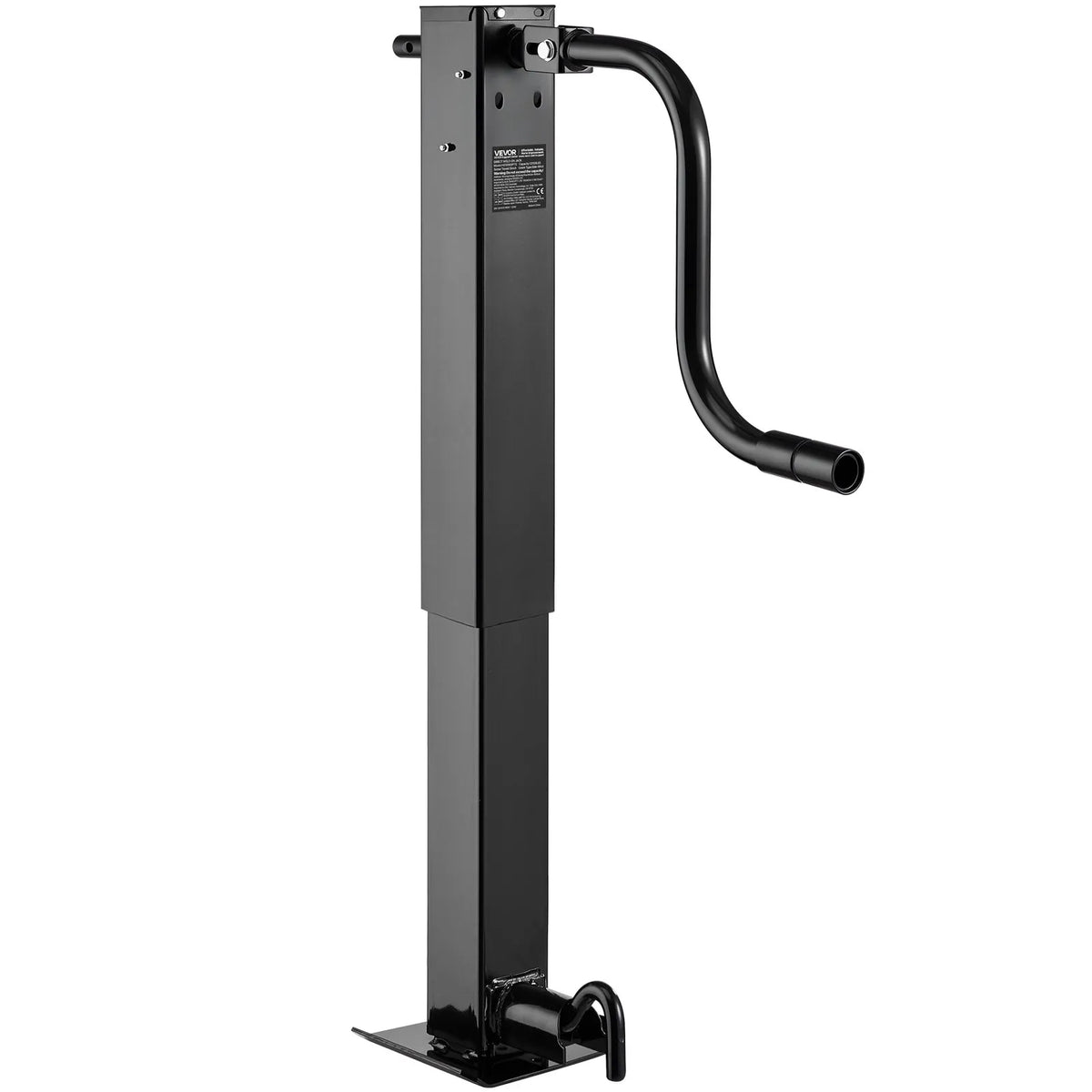 VEVOR Heavy-Duty Trailer Jack 5443 kg, Side Handle Square Direct Hitch Jack with Crank Handle, Adjustable Drop Leg, 674 mm Lift Stroke for Caravans, Utility and Boat Trailers
