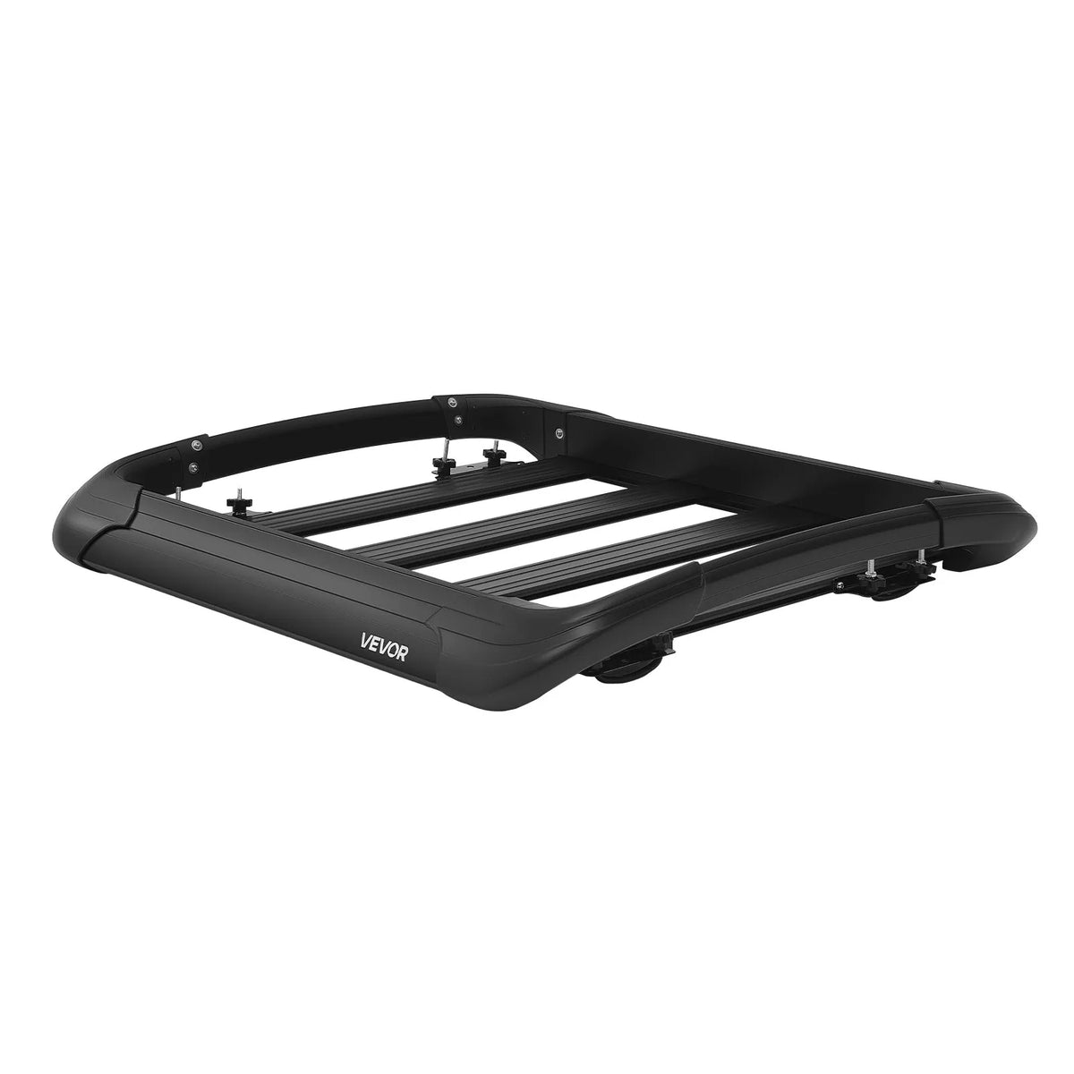 VEVOR Roof Cargo Basket, 965 × 965 × 142 mm, Universal Heavy-Duty Roof Cargo Basket, Load Capacity up to 68 kg, All-Weather Car Roof Rack Carrier, Fits Cross Bars up to 90 × 50 mm, for SUVs and Pickup Trucks