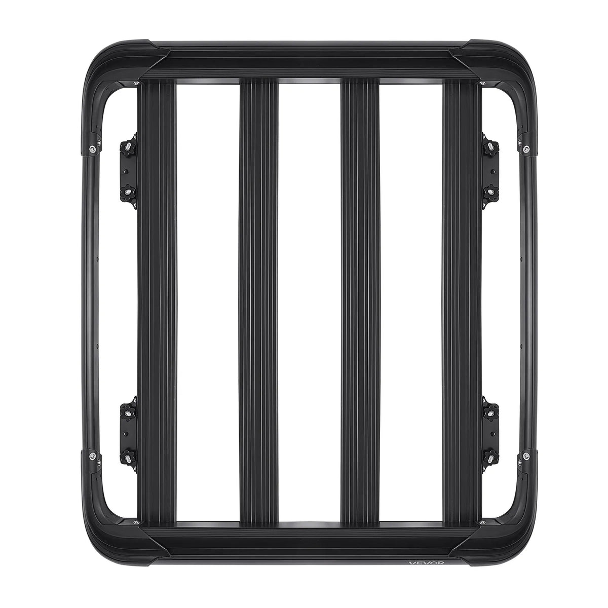 VEVOR jumta bagāžnieka grozs 1219 × 1016 × 142 mm, universāls auto jumta bagāžas turētājs no pretrūsas leģētā tērauda ar vēja deflektoru un 104 mm augstām malām, slodze līdz 68 kg, piemērots SUV un vieglajām automašīnām - ZEMLETES.LV