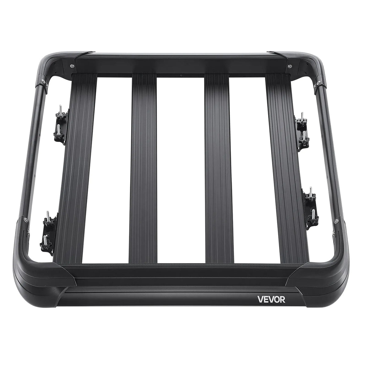 VEVOR jumta bagāžnieka grozs 1219 × 1016 × 142 mm, universāls auto jumta bagāžas turētājs no pretrūsas leģētā tērauda ar vēja deflektoru un 104 mm augstām malām, slodze līdz 68 kg, piemērots SUV un vieglajām automašīnām - ZEMLETES.LV