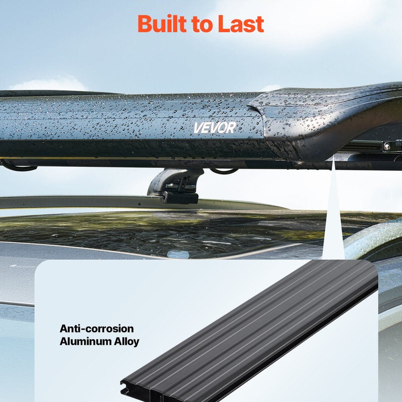 VEVOR jumta bagāžnieka grozs 1219 × 1016 × 142 mm, universāls auto jumta bagāžas turētājs no pretrūsas leģētā tērauda ar vēja deflektoru un 104 mm augstām malām, slodze līdz 68 kg, piemērots SUV un vieglajām automašīnām - ZEMLETES.LV