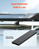 VEVOR jumta bagāžnieka grozs 1219 × 1016 × 142 mm, universāls auto jumta bagāžas turētājs no pretrūsas leģētā tērauda ar vēja deflektoru un 104 mm augstām malām, slodze līdz 68 kg, piemērots SUV un vieglajām automašīnām - ZEMLETES.LV
