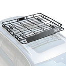 VEVOR jumta bagāžnieka grozs 1092 × 1270 × 104 mm, universāls auto jumta bagāžas turētājs no pretrūsas leģētā tērauda ar vēja deflektoru un 104 mm augstām malām, slodze līdz 68 kg, piemērots SUV un vieglajām automašīnām - ZEMLETES.LV
