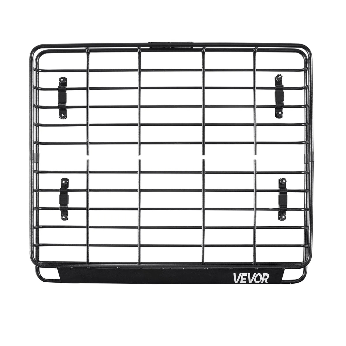 VEVOR jumta bagāžnieka grozs 1092 × 1270 × 104 mm, universāls auto jumta bagāžas turētājs no pretrūsas leģētā tērauda ar vēja deflektoru un 104 mm augstām malām, slodze līdz 68 kg, piemērots SUV un vieglajām automašīnām - ZEMLETES.LV