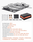 VEVOR jumta bagāžnieka grozs 1626 × 991 × 104 mm ar 1120 × 870 × 260 mm kravas somu, universāls auto jumta bagāžas turētājs ar tīklu un spriegošanas siksnām, slodze līdz 113,4 kg, piemērots SUV, kravas un vieglajām automašīnām - ZEMLETES.LV