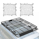 VEVOR jumta bagāžnieka grozs 1626 × 1270 × 104 mm ar diviem 900 × 1000 mm kravas tīkliem, universāls auto jumta bagāžas turētājs no pretrūsas leģētā tērauda ar 104 mm augstām malām, slodze līdz 68 kg, piemērots SUV, kravas un vieglajām automašīnām - ZEMLETES.LV