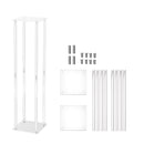 VEVOR 10 gab. kāzu ziedu statīvi 60 cm ar akrila apdari,ģeometriskie stendi, ziedu izstādei