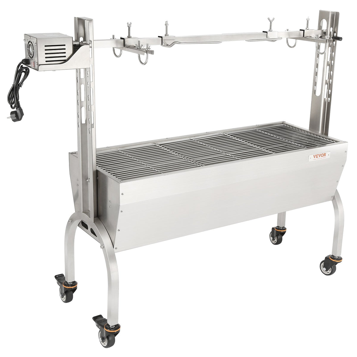 VEVOR rotējošais BBQ grils - 50W elektriskais cepšanas grils veselai cūkai, jēram un vistai, MAX slodze 41 kg