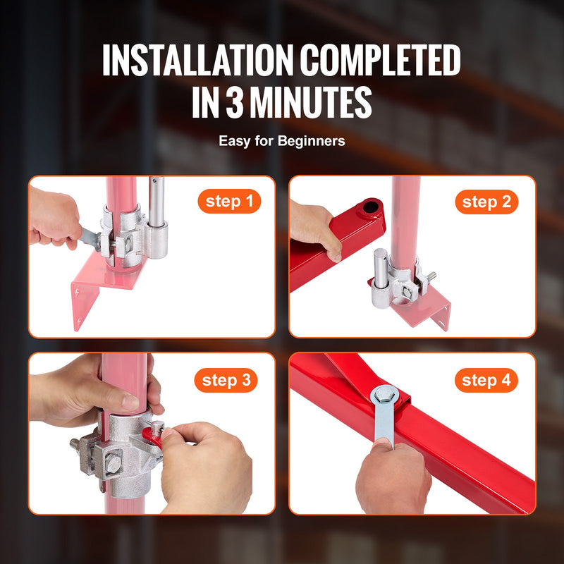 VEVOR elektriskā pacēlāja atbalsta roka, 600 кг, 180° rotējoša, tērauda rāmis