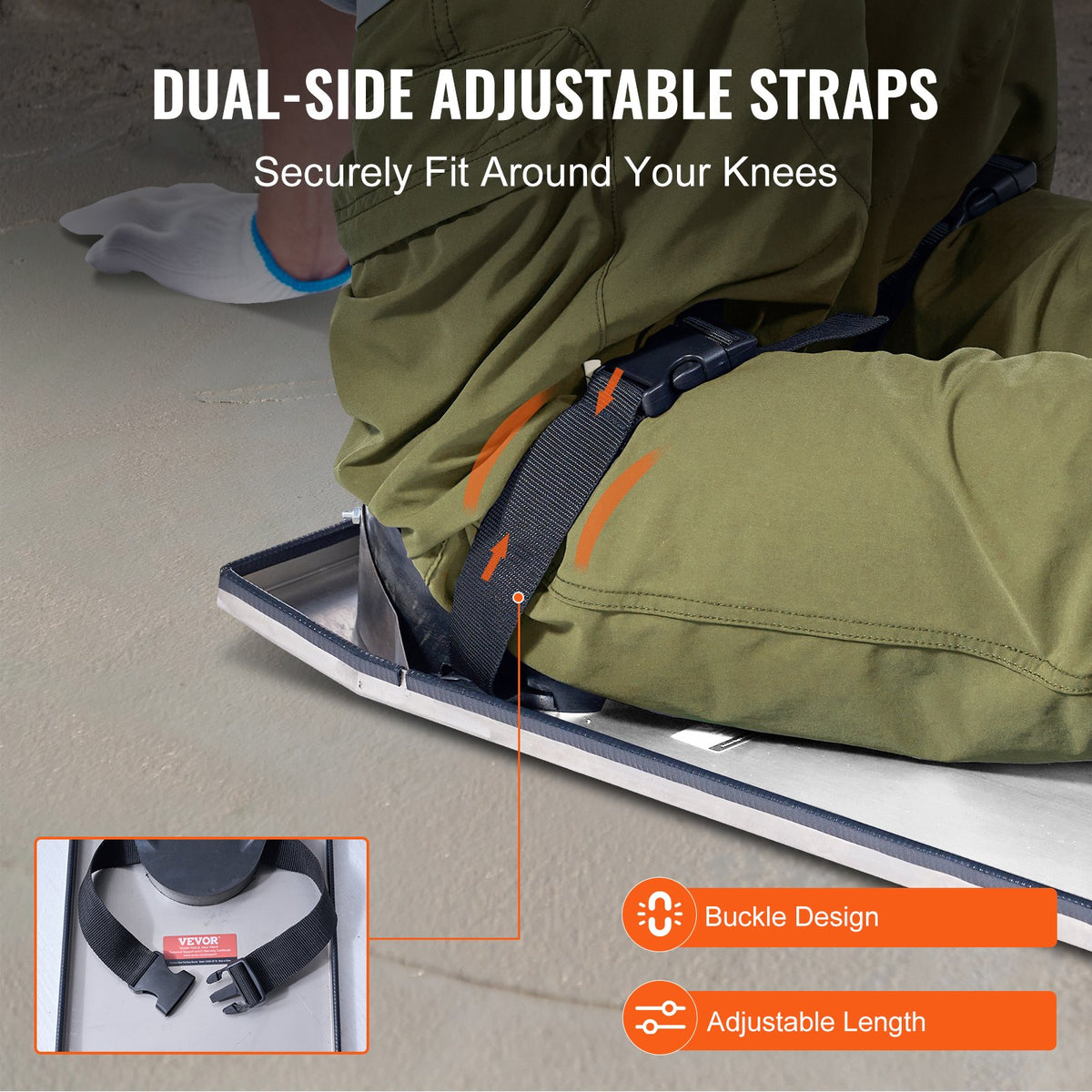 VEVOR 70 x 20 cm Stainless Steel Edge Guards with Fastening Straps for Concrete and Cement Finishing Work