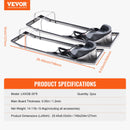 VEVOR 75 x 20 cm ceļgalu aizsargi no nerūsējošā tērauda un ar stiprināšanas siksniņām cementa un betona apdares darbos