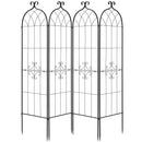 VEVOR dārza režģis augiem 4 gab., 180 x 52,5 cm rožu un ziedu balsts ar pulverkrāsotu pārklājumu un savienojamu konstrukciju, augu atbalsta režģis ziediem, dārzeņiem un rozēm - ZEMLETES.LV