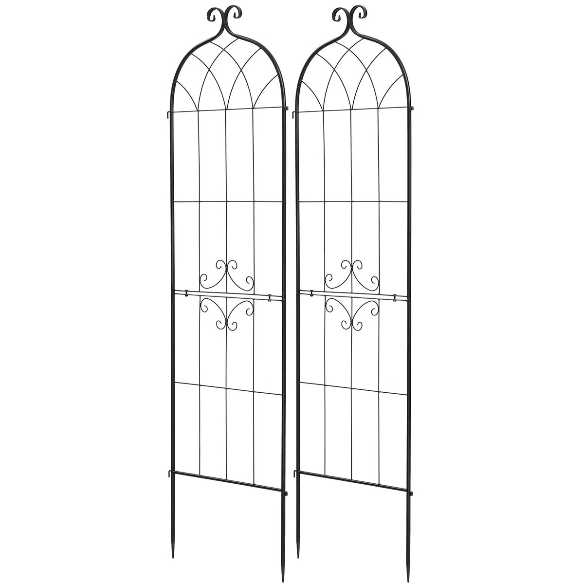 VEVOR dārza režģis augiem 2 gab., 180 x 52,5 cm rožu un ziedu balsts ar pulverkrāsotu pārklājumu un savienojamu konstrukciju, augu atbalsta režģis ziediem, dārzeņiem un rozēm - ZEMLETES.LV