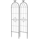 VEVOR dārza režģis augiem 2 gab., 180 x 52,5 cm rožu un ziedu balsts ar pulverkrāsotu pārklājumu un savienojamu konstrukciju, augu atbalsta režģis ziediem, dārzeņiem un rozēm - ZEMLETES.LV