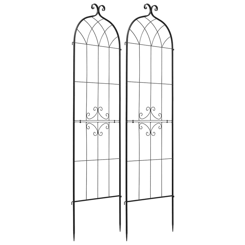 VEVOR dārza režģis augiem 2 gab., 180 x 52,5 cm rožu un ziedu balsts ar pulverkrāsotu pārklājumu un savienojamu konstrukciju, augu atbalsta režģis ziediem, dārzeņiem un rozēm - ZEMLETES.LV
