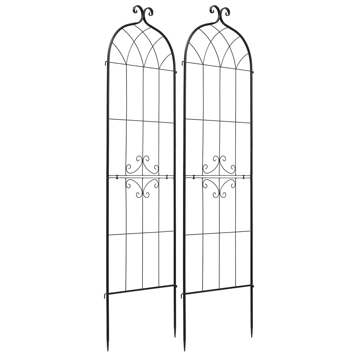 VEVOR dārza režģis augiem 2 gab., 180 x 52,5 cm rožu un ziedu balsts ar pulverkrāsotu pārklājumu un savienojamu konstrukciju, augu atbalsta režģis ziediem, dārzeņiem un rozēm - ZEMLETES.LV