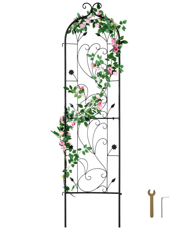 Metāla dārza režģis vīteņaugu atbalstam, 152 × 38 cm, pretrūsas