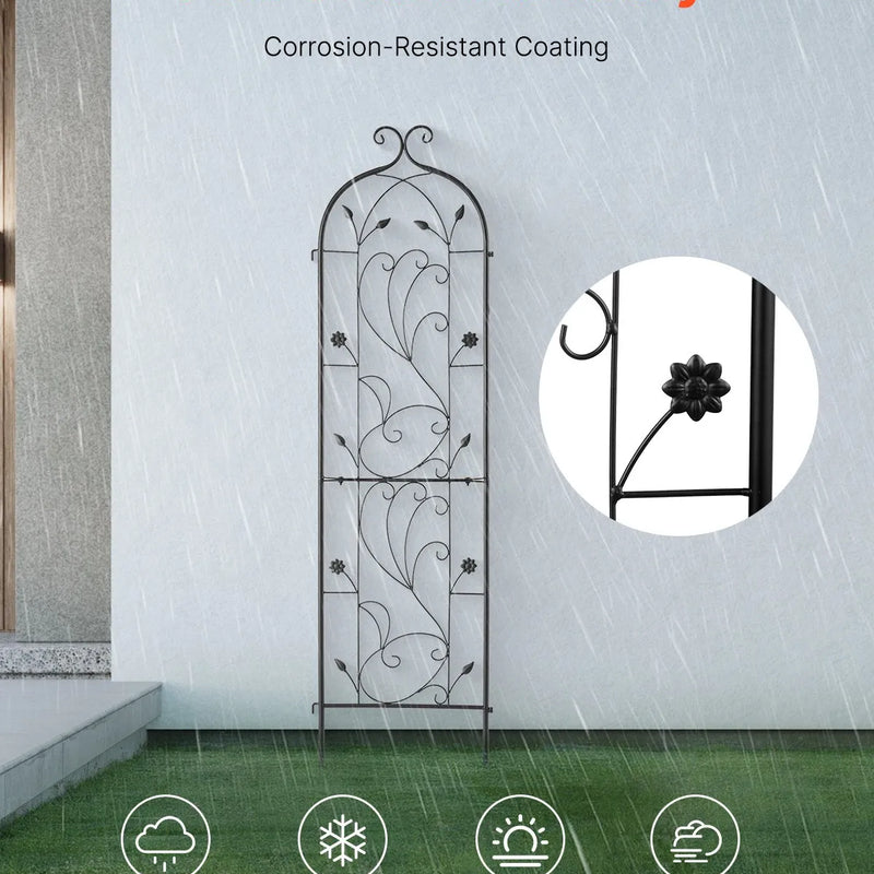 Metāla dārza režģis vīteņaugu atbalstam, 152 × 38 см, pretrūsas