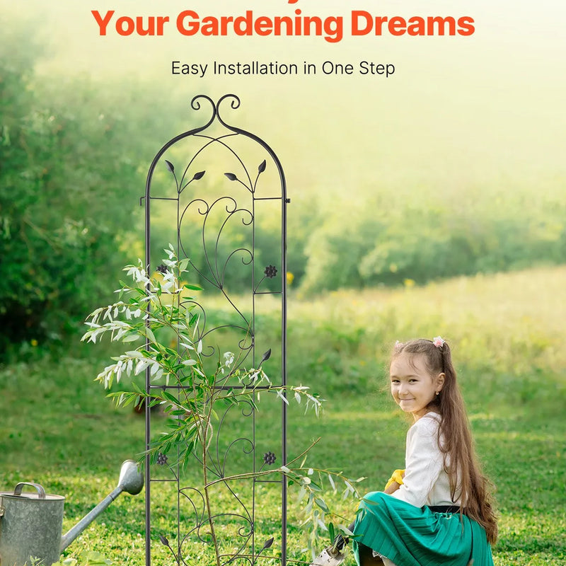 Metāla dārza režģis vīteņaugu atbalstam, 152 × 38 см, pretrūsas