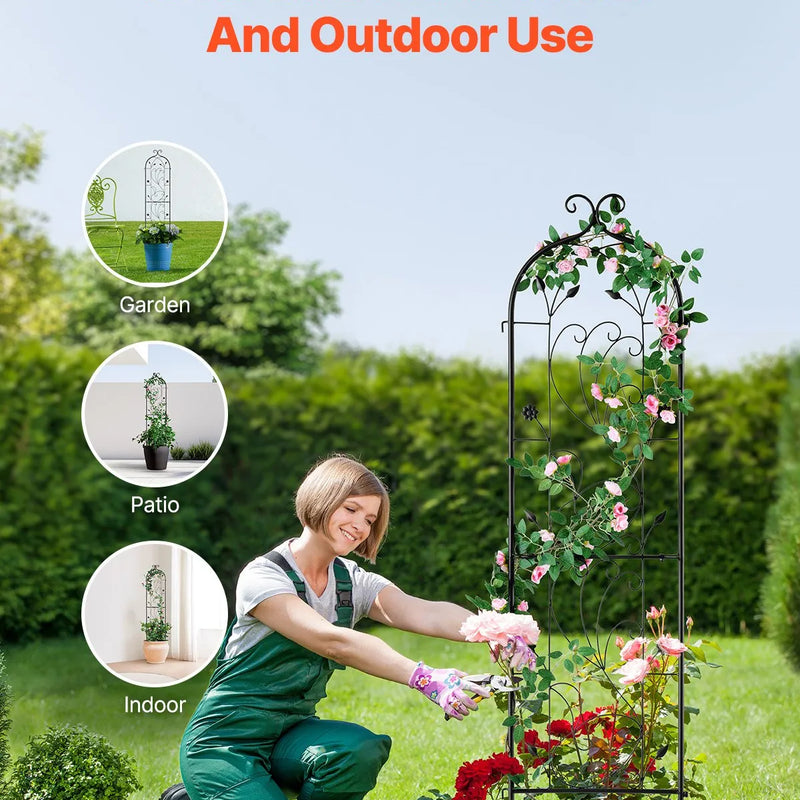 Metāla dārza režģis vīteņaugu atbalstam, 152 × 38 см, pretrūsas