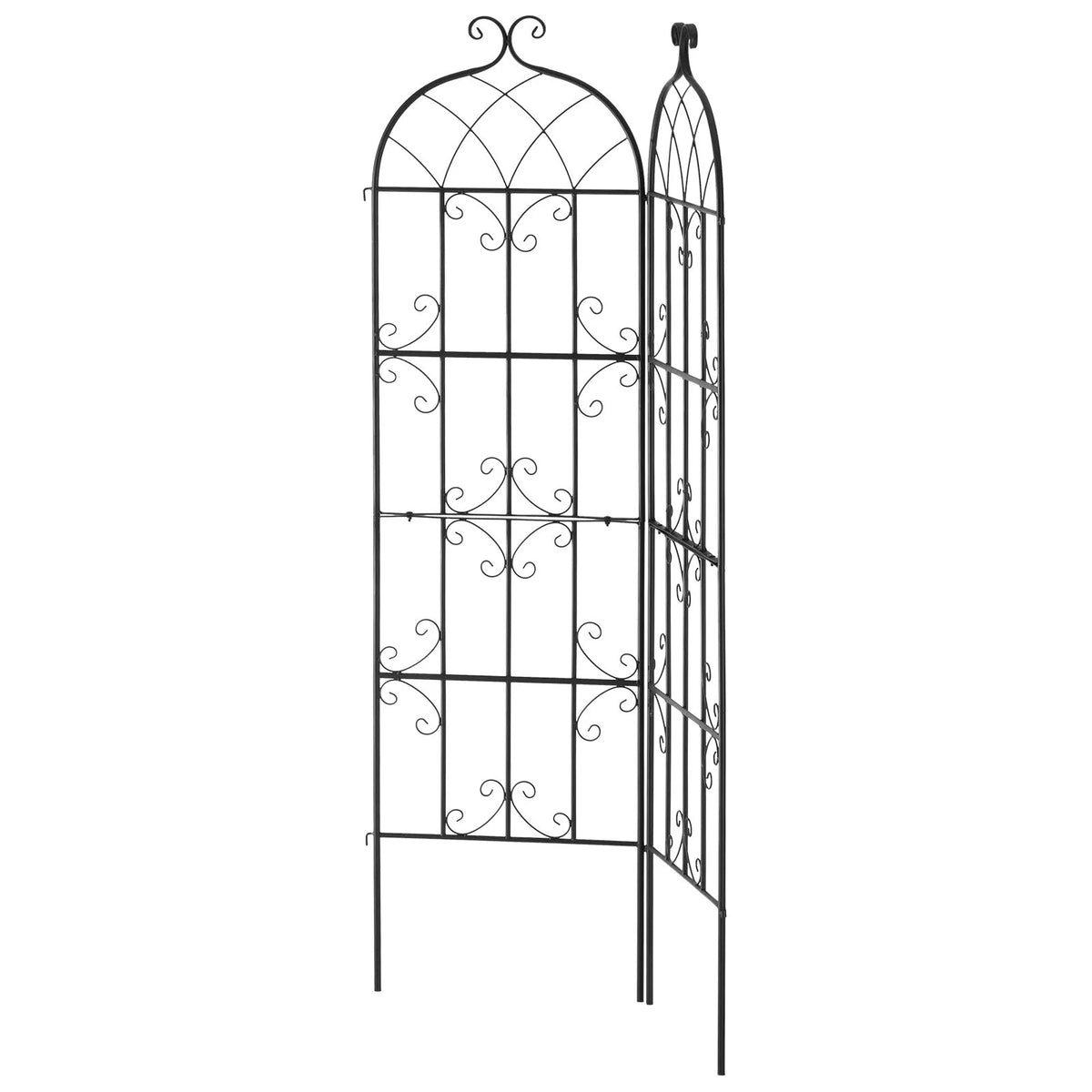 VEVOR Garden Trellis for Climbing Plants 180 × 50.8 cm, 2 pcs, Rust-Resistant Metal Garden Trellis for Roses, Clematis and Cucumbers, Decorative Plant Support for Garden, Patio and Lawn