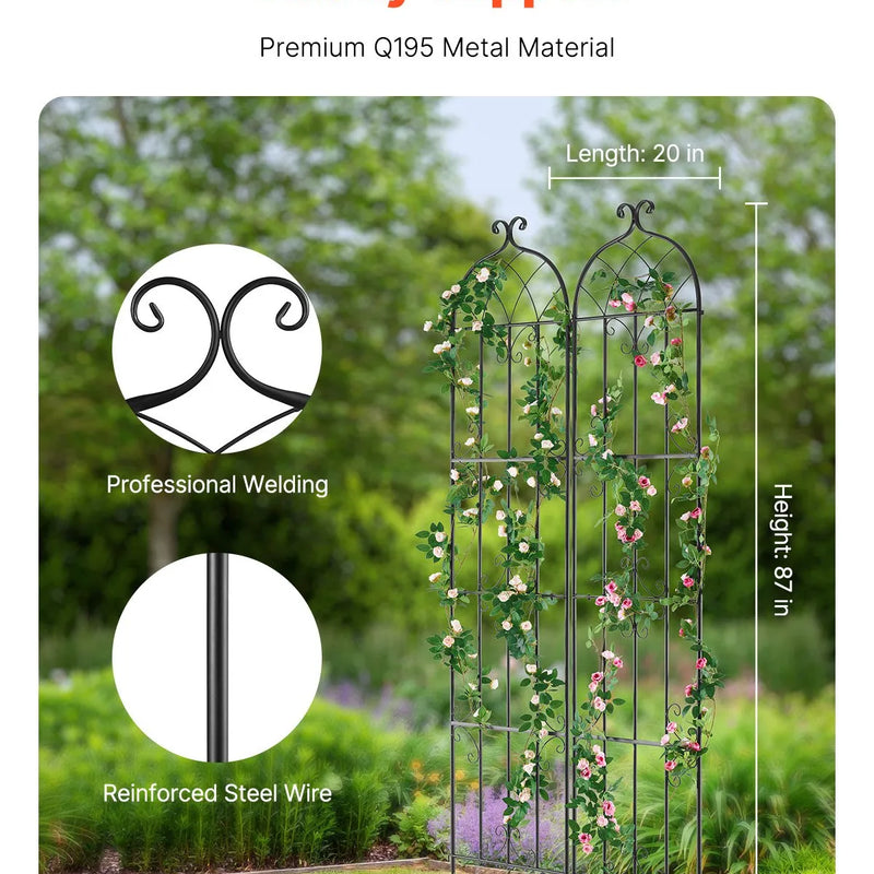 2 габ. метала дарза режги витенаугу атбалстам, 221 × 51 см, претрусас