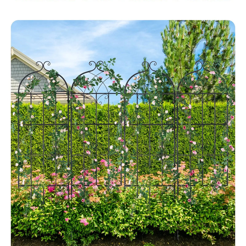 4 габ. метала дарза режги витенаугу атбалстам, 180 × 51 см, pretrūsas