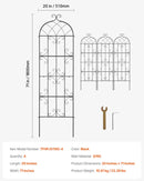 4 габ. метала дарза режги витенаугу атбалстам, 180 × 51 см, pretrūsas