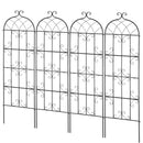 4 габ. метала дарза режги витенаугу атбалстам, 180 × 51 см, pretrūsas