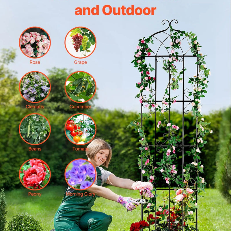 4 габ. метала дарза режги витенаугу атбалстам, 221 × 51 см, pretrūsas