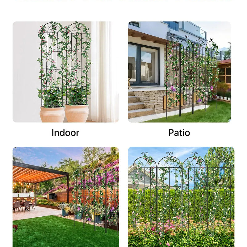 4 габ. метала дарза режги витенаугу атбалстам, 221 × 51 см, pretrūsas