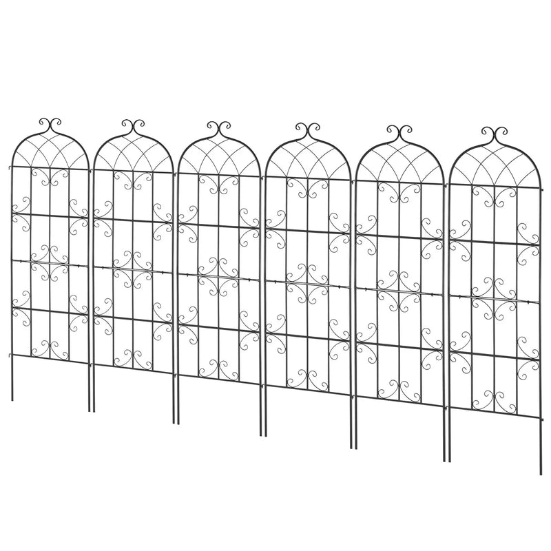 4 габ. метала дарза режги витенаугу атбалстам, 180 × 51 см, pretrūsas