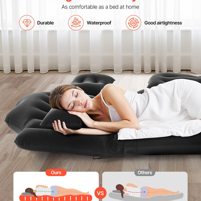 VEVOR piepūšamais auto matracis kempingam un ceļošanai - piemērots SUV, MPV, sedaniem