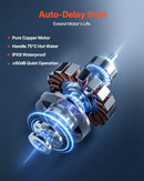 VEVOR kanalizācijas smalcinātājsūknis 500 W, plūsma līdz 110 l/min, pacelšanas augstums līdz 8 m, ar 4 ūdens ieplūdēm, notekūdeņu pacelšanas iekārta virtuvei, pagrabam, dušai, izlietnei, veļas mazgātavai un vannai