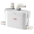 VEVOR kanalizācijas smalcinātājsūknis 500 W, plūsma līdz 110 l/min, pacelšanas augstums līdz 8 m, ar 4 ūdens ieplūdēm, notekūdeņu pacelšanas iekārta virtuvei, pagrabam, dušai, izlietnei, veļas mazgātavai un vannai