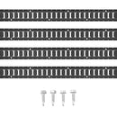 E Track tērauda sliežu komplekts kravas nostiprināšanai, 1,52 m sliedes, 4 gab., celtspēja 907 kg, ar skrūvēm, piemērots garāžām, furgoniem, piekabēm, motocikliem un ATV