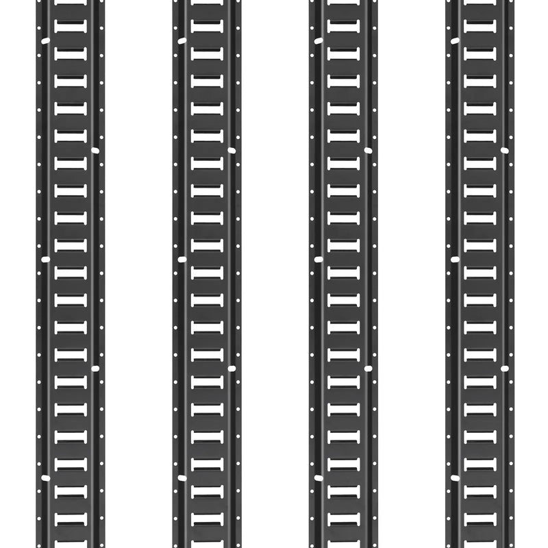 E Track tērauda sliežu komplekts kravas nostiprināšanai, 1,52 m sliedes, 4 gab., celtspēja 907 kg, ar skrūvēm, piemērots garāžām, furgoniem, piekabēm, motocikliem un ATV