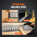 E-Track kravas stiprinājuma sliežu komplekts, 24 gab., 1524 mm tērauda sliedes (8 gab.) ar 8 O-veida enkurstiprinājumiem un 8 D-veida gredzena stiprinājumiem, universāli piederumi kravu, motociklu un velosipēdu nostiprināšanai, kravnesība 907 kg