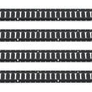 E-sliedes stiprināšanas komplekts, 18 gab., 1,52 m tērauda sliedes, O-veida gredzenu enkuri, stiprinājumi ar D-veida gredzenu un sprūdrata siksnas, 907 kg celtspēja, paredzēts kravas, motociklu un velosipēdu nostiprināšanai