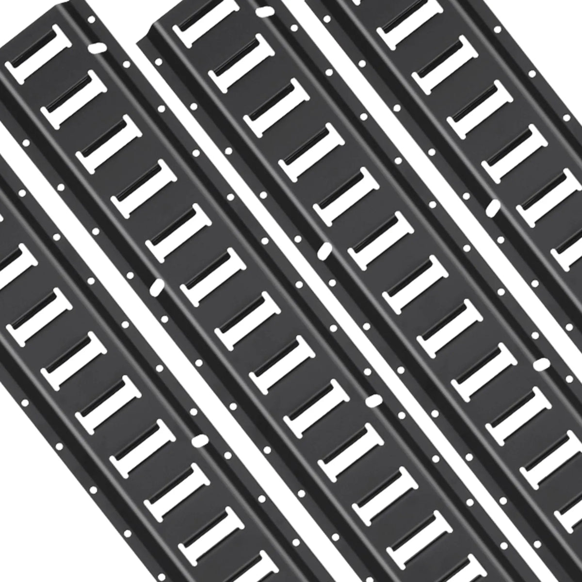 E-track Fastening Kit, 18 Pieces, 1.52 m Steel Rails, O-ring Anchors, D-ring Fasteners and Ratchet Straps, 907 kg Load Capacity, for Cargo, Motorcycle and Bicycle Securing