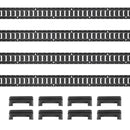 E Track kravas nostiprināšanas sliežu komplekts, 60 cm tērauda sliedes, 4 gab., līdz 907 kg smagu kravu drošai fiksācijai, pastiprinātas Etrack sliedes ar skrūvēm, piemērotas garāžām, furgoniem, piekabēm, motociklu un ATV stiprināšanai