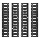 E Track kravas nostiprināšanas sliežu komplekts, 60 cm tērauda sliedes, 4 gab., līdz 907 kg smagu kravu drošai fiksācijai, pastiprinātas Etrack sliedes ar skrūvēm, piemērotas garāžām, furgoniem, piekabēm, motociklu un ATV stiprināšanai