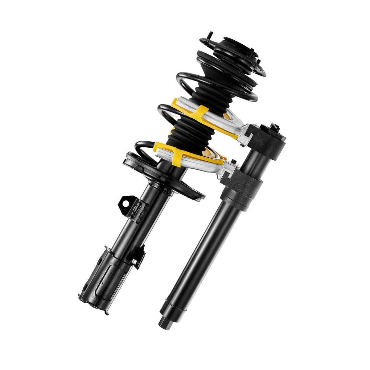 VEVOR Coil Spring Compressor Kit, MacPherson Type, with Interchangeable Fork Ends for Spring Removal and Installation, Equipped with Yellow Safety Cover and Carrying Case