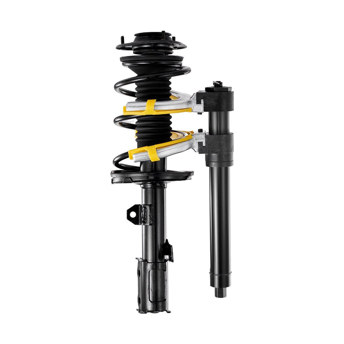 VEVOR Coil Spring Compressor Kit, MacPherson Type, with Interchangeable Fork Ends for Spring Removal and Installation, Equipped with Yellow Safety Cover and Carrying Case