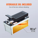 Pneimatiskais hidrauliskais kājas sūknis 689 bar, 1,9 L eļļļas tvertne, 10 mm NPT eļļļas izeja, 6,4 mm NPT ieplūde, 2 m šļūtene, pelēks, paredzēts automobiļu rāmja presēm un vilkšanas stendiem