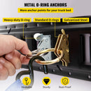 E-sliedes kravas nostiprināšanas komplekts, 18 gab., 152,4 cm, ar 4 tērauda sliedēm, 2 vienas vietas stiprinājumiem, 6 O-veida gredzeniem, 4 stiprinājumiem ar D-veida gredzenu un 2 sprūdrata siksnām, kravas, motociklu un velosipēdu drošai nostiprināšanai