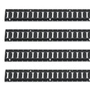 E sliedes stiprināšanas komplekts, 30 gab., 152,4 cm, ietver 4 tērauda sliedes, 2 vienvietīgās ligzdas, 8 O-veida gredzenus, 8 stiprinājumus ar D-veida gredzenu un 8 gala vāciņus, paredzēts kravas, motociklu un velosipēdu nostiprināšanai