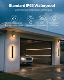 VEVOR āra sienas gaismeklis, 600 mm, garš moderns āra sienas lampas gaismeklis, 3000 K silti balta gaisma, IP65 ūdensizturīgs, nerūsējošs sienas apgaismojums terasei, mājai, lievenim un garāžai