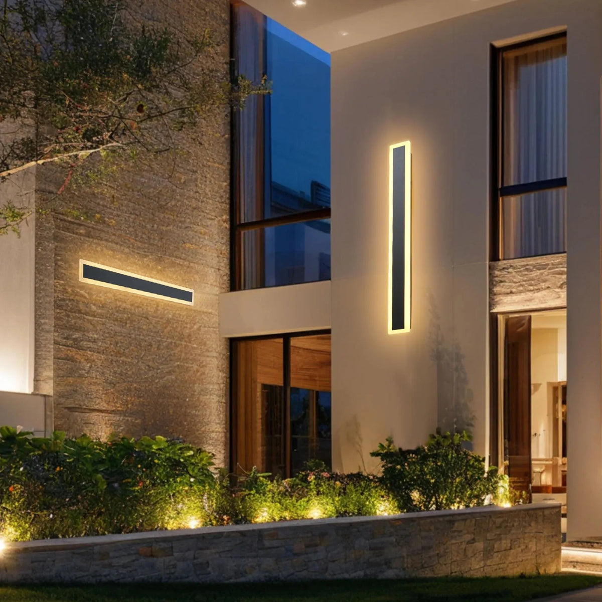 VEVOR Outdoor Wall Lights, 2 Pack, 800 mm Modern Outdoor Wall Light Panels, 3000 K Warm White Light, IP65 Waterproof and Stainless Steel Wall Lights for Home, Porch and Garage